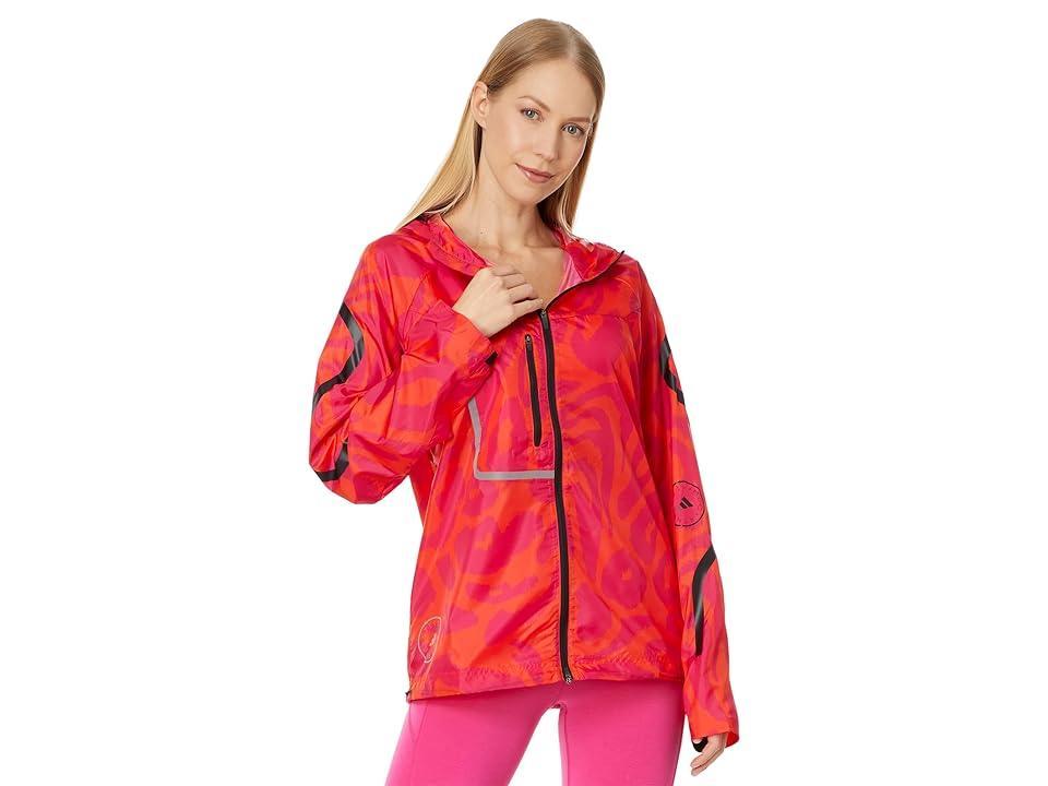 adidas by Stella McCartney TruePace Running Jacket Printed IP2489 (Real Magenta) Women's Clothing Product Image