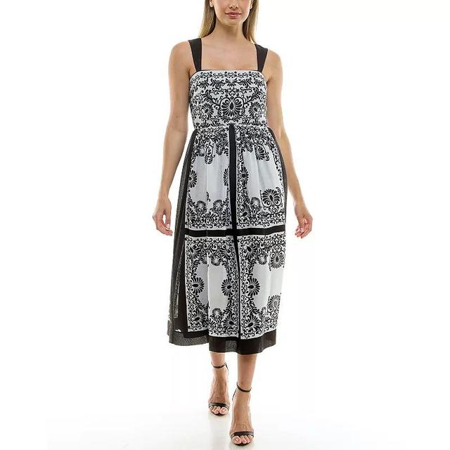 Womens Taylor Placed Print Crepe Chiffon Midi Dress Product Image