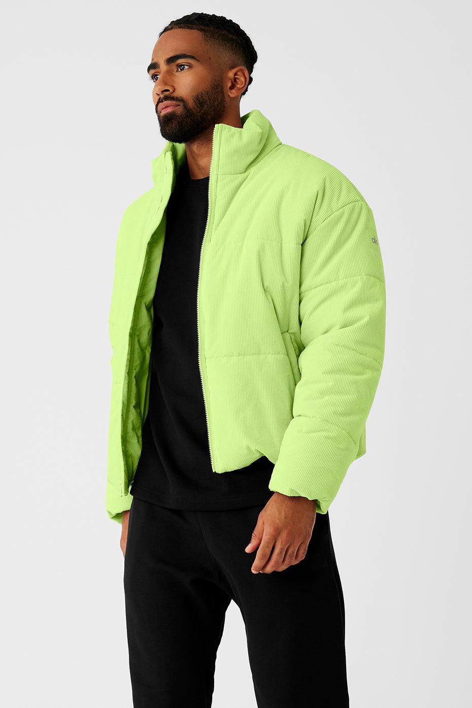 Corduroy Stage Puffer - Celery Male Product Image