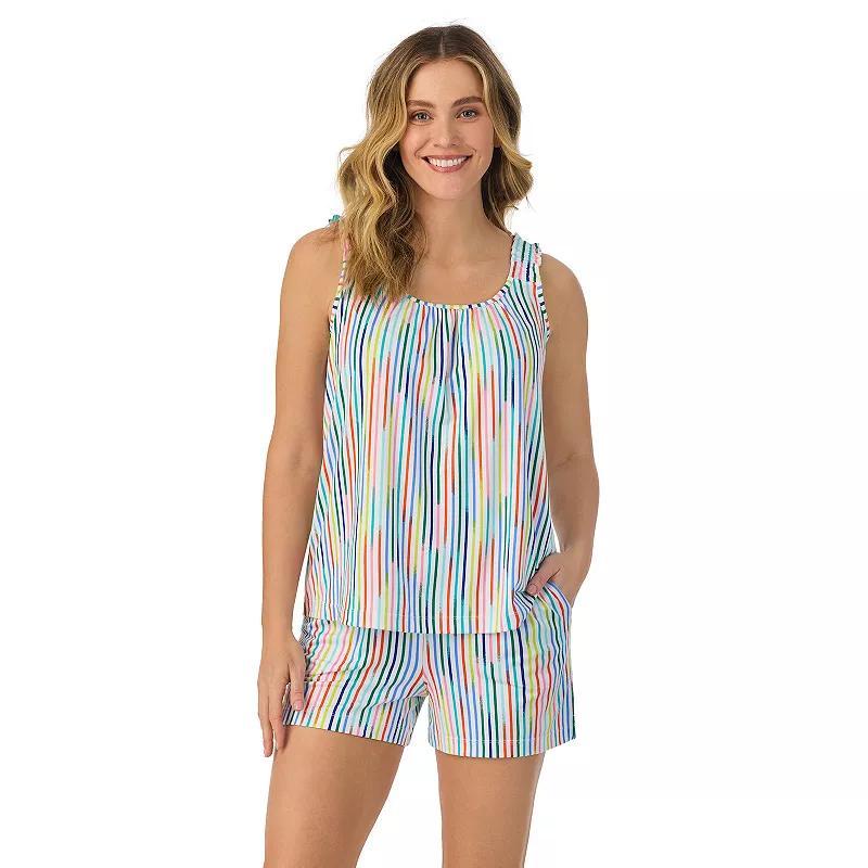 Womens Cuddl Duds Cozy Pajama Tank And Pajama Shorts Set Product Image