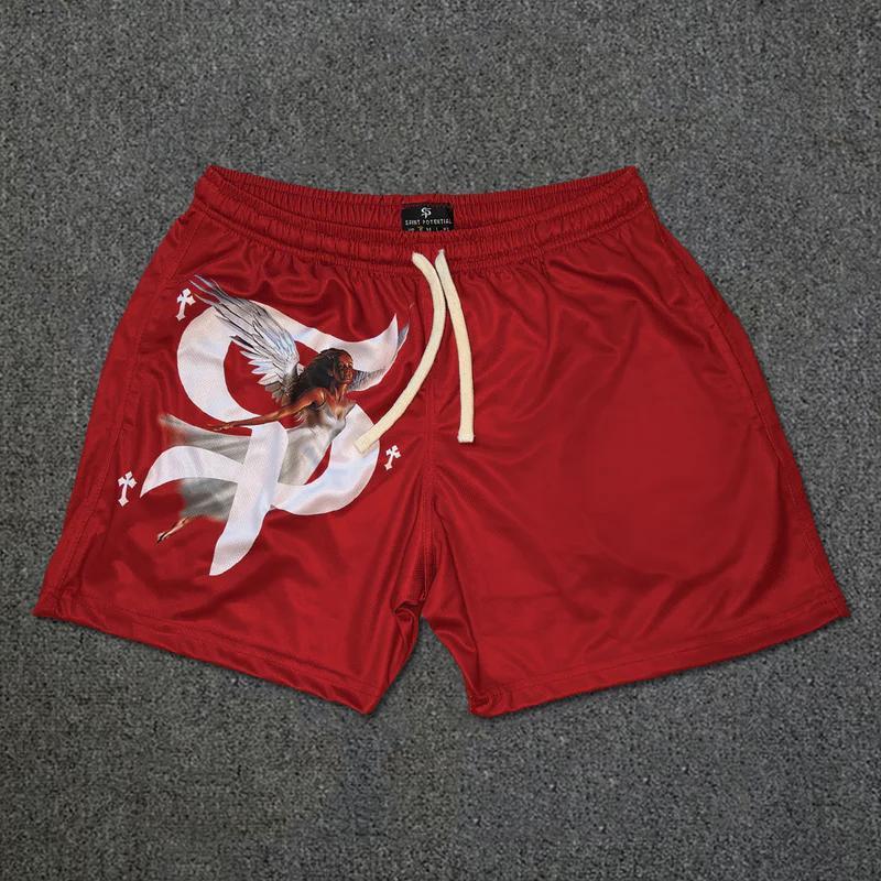 Faith Goddess Cross Print Shorts Product Image