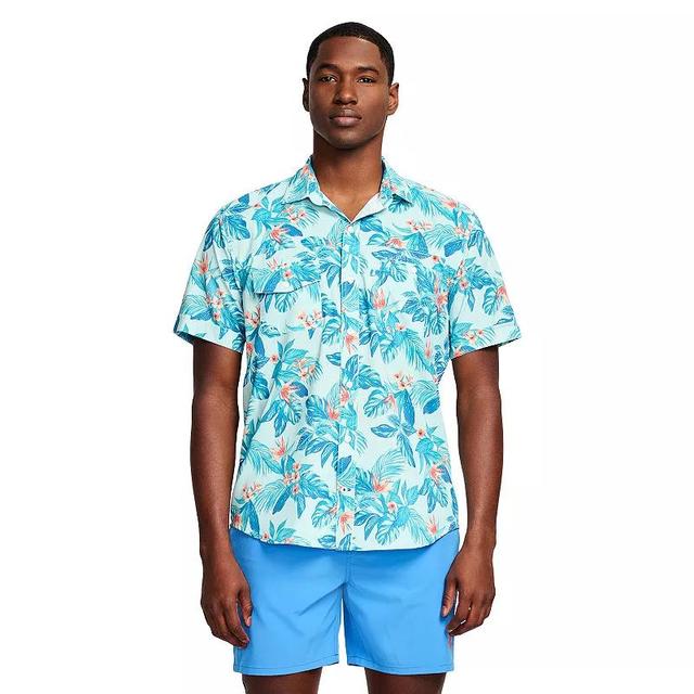 Mens IZOD Sunshield Performance Short Sleeve Button Down Shirt Product Image