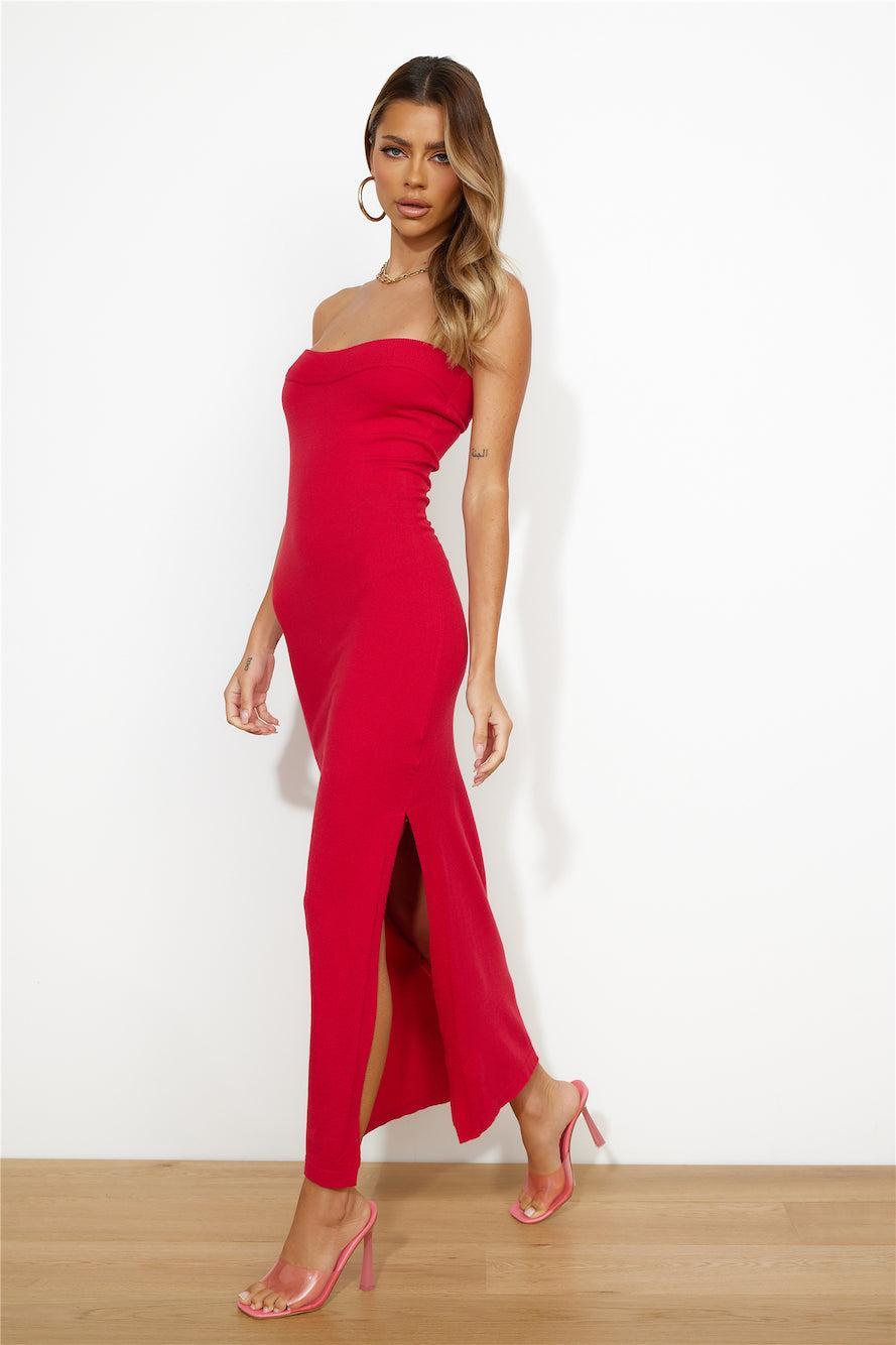 Solar Rays Maxi Dress Red Product Image