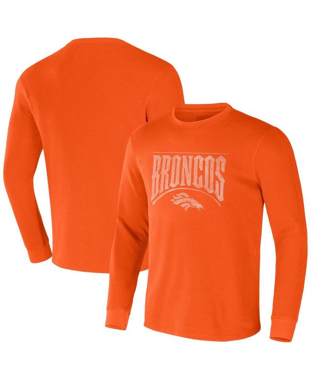 Mens NFL x Darius Rucker Collection by Fanatics Orange Denver Broncos Long Sleeve Thermal T-Shirt Product Image