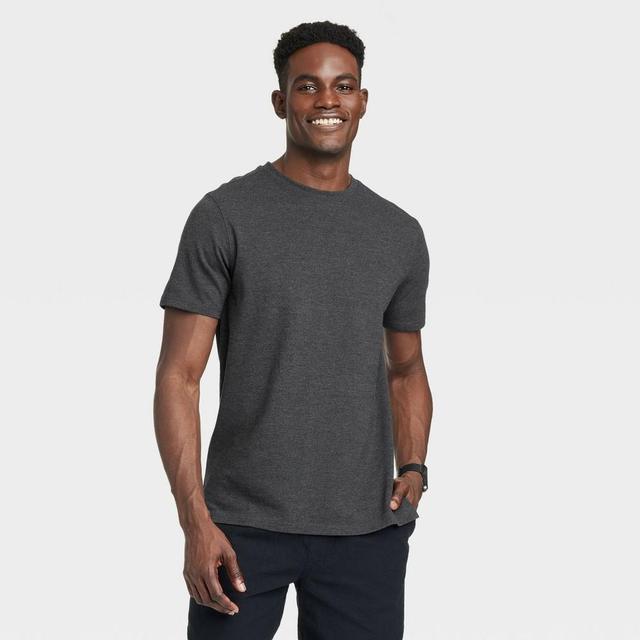 Mens Regular Fit Short Sleeve Round Neck T-Shirt - Goodfellow & Co Black Product Image