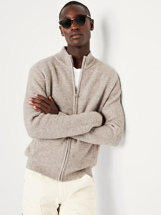 Shaker Stitch Zip Sweater Product Image