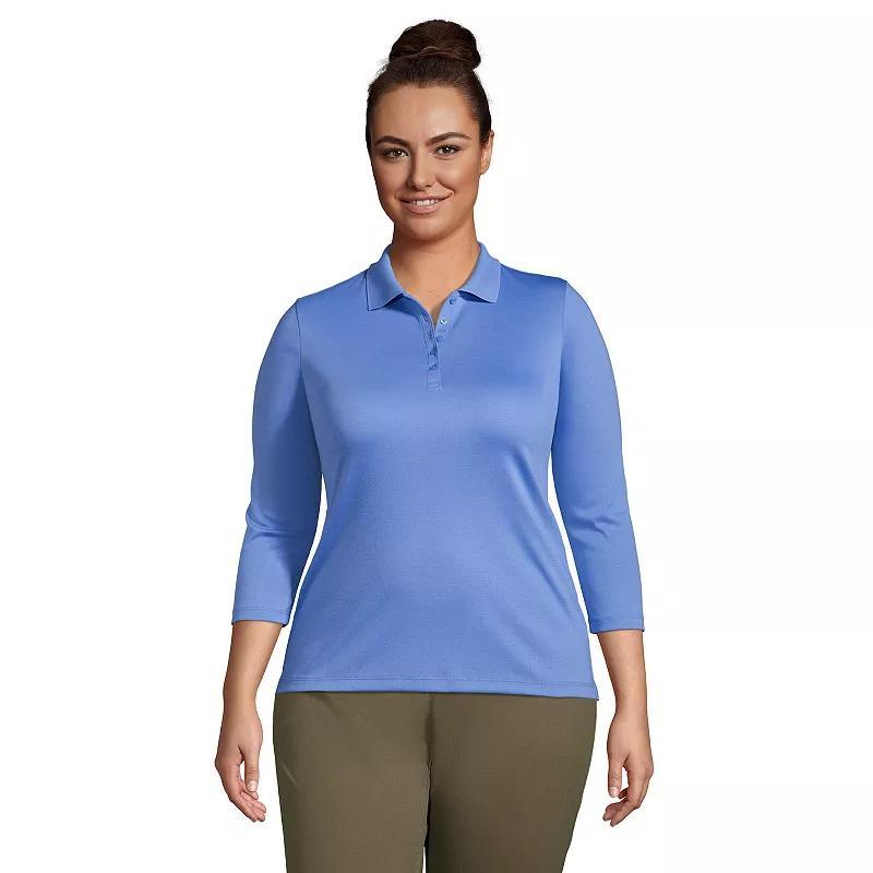 Plus Size Lands End Supima Cotton Polo Shirt, Womens Product Image