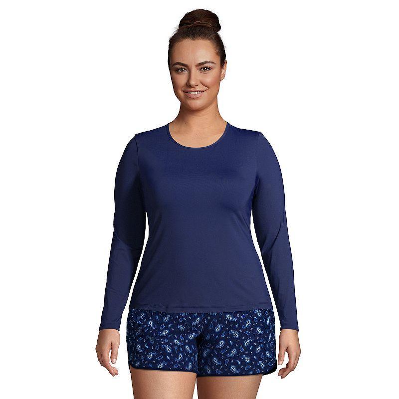 Womens Lands End UPF 50 Long Sleeve Rash Guard Product Image