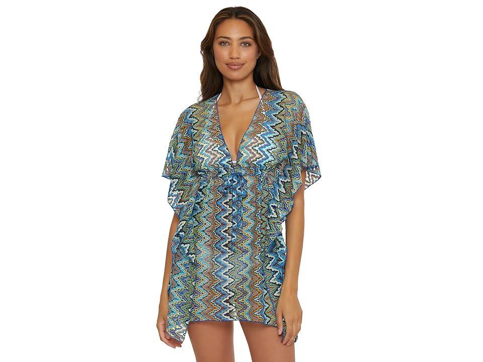 BECCA Sundown Crochet Tunic (Ultramarine/Ice Blue Mul) Women's Dress Product Image