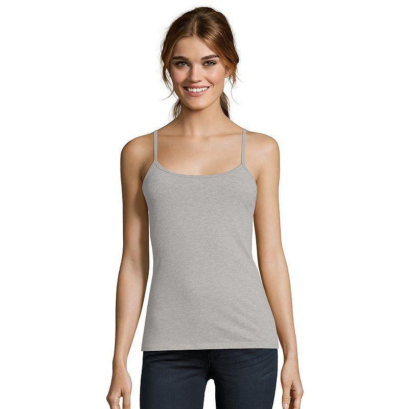 Womens Hanes Stretch Cotton Camisole White Product Image