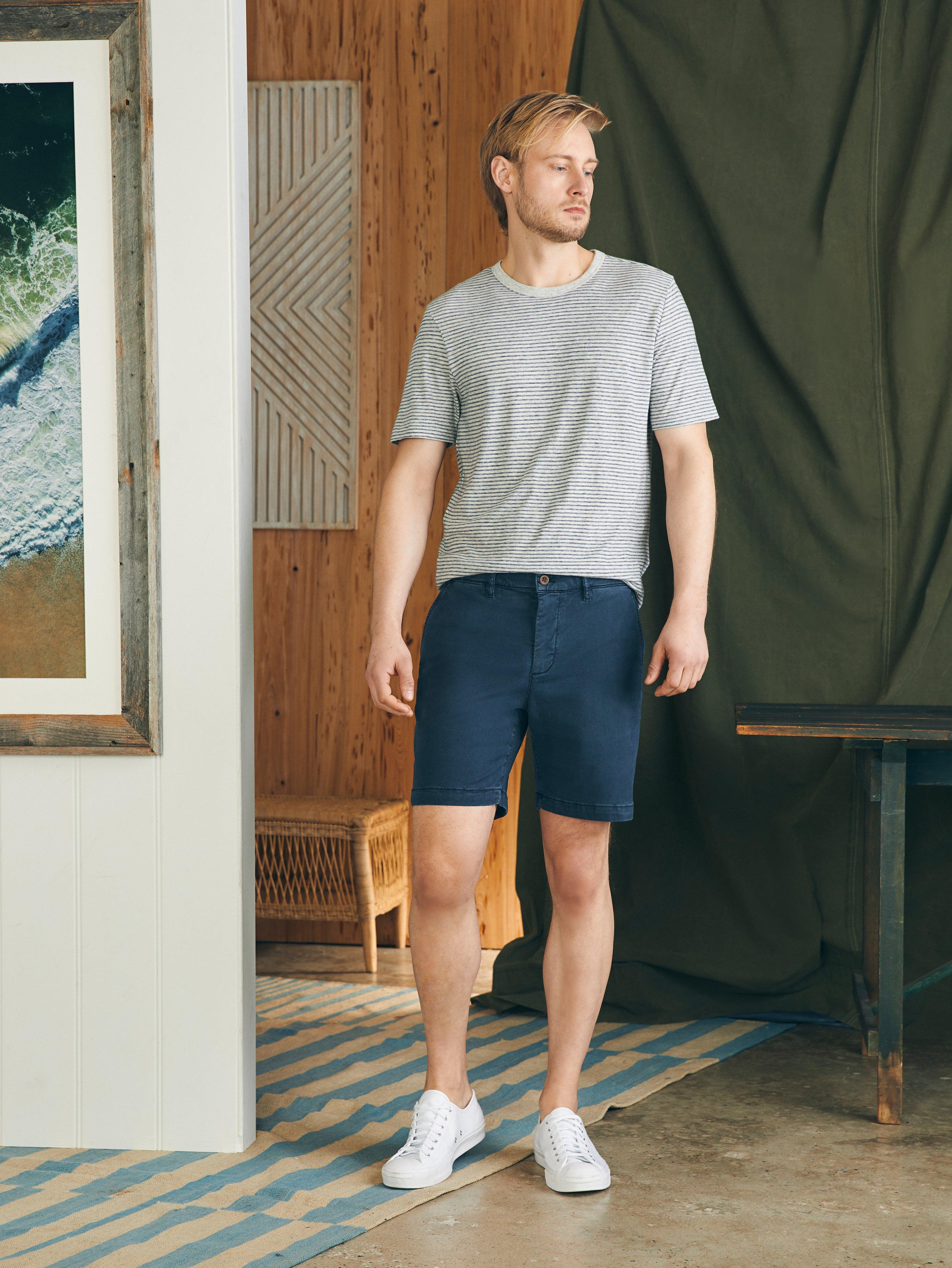 Coastline Stretch Chino Short (8" Inseam) - Blue Nights Male Product Image