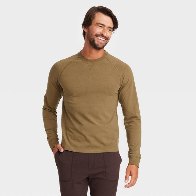 Pair of Thieves Mens Super Soft Long Sleeve Raglan T-Shirt - Dark Olive Green XL Product Image