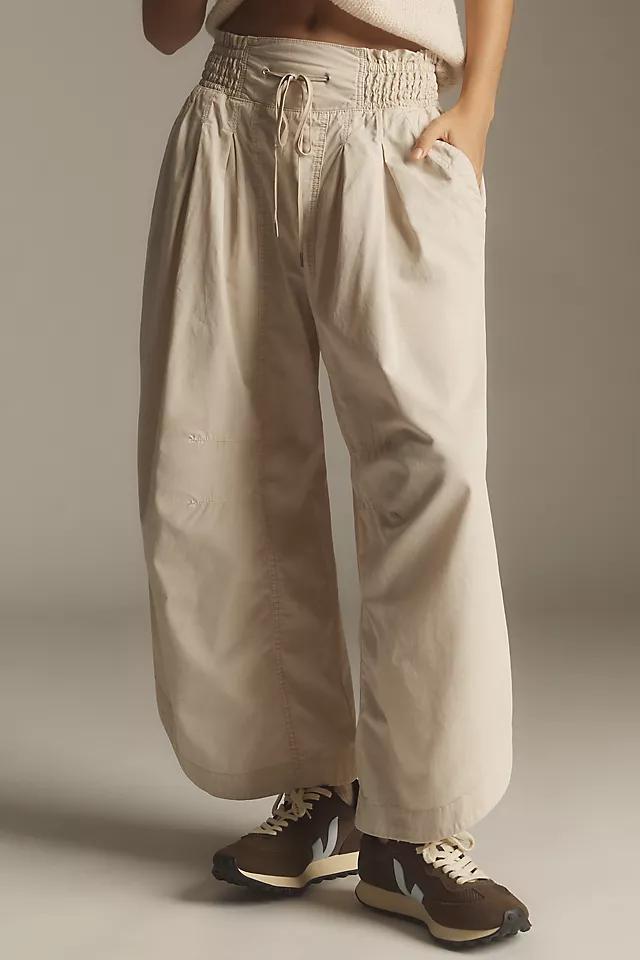 By Anthropologie Ruched Poplin Parachute Pants Product Image