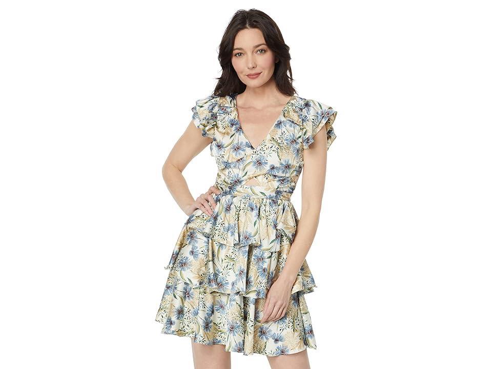 en saison Dahlia Mini Dress Multi) Women's Clothing Product Image