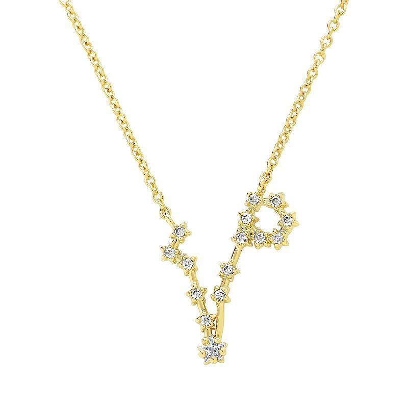 MC Collective Cubic Zirconia Constellation Necklace, Womens, 14k Gold Tone Sagittar Product Image