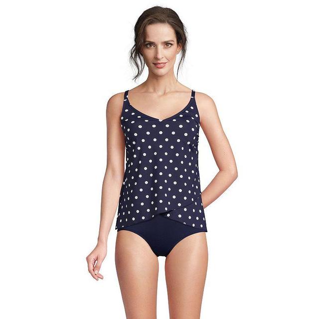 Lands End Womens D-Cup Chlorine Resistant Tulip Hem Tankini Swimsuit Top Product Image