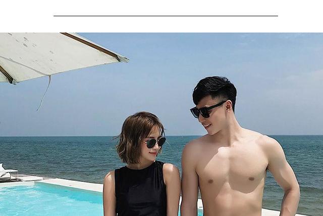 Couple Matching Crop Tankini Top / Cover Up Skirt / Swim Shorts / Set (Various Designs) Product Image