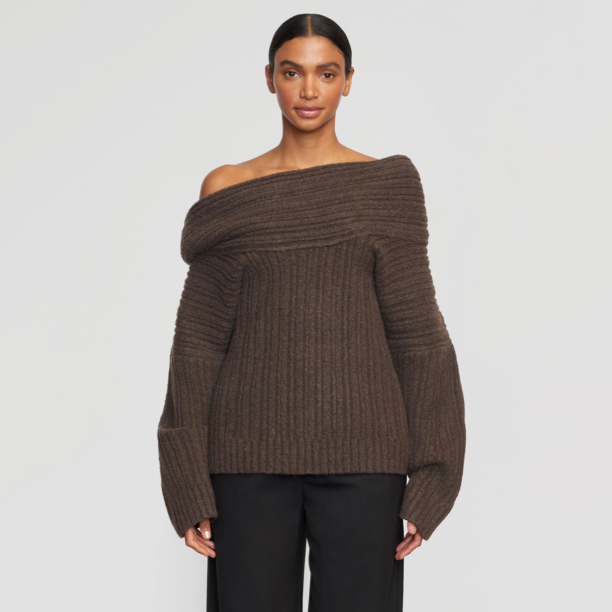 Jamie Chunky Asymmetric-Neck Sweater Product Image