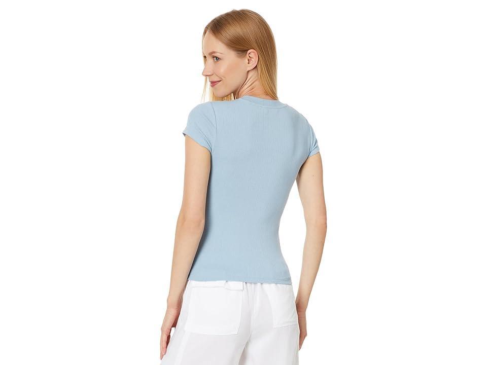 Splendid Montecito Pointelle Top (Wave) Women's Clothing Product Image