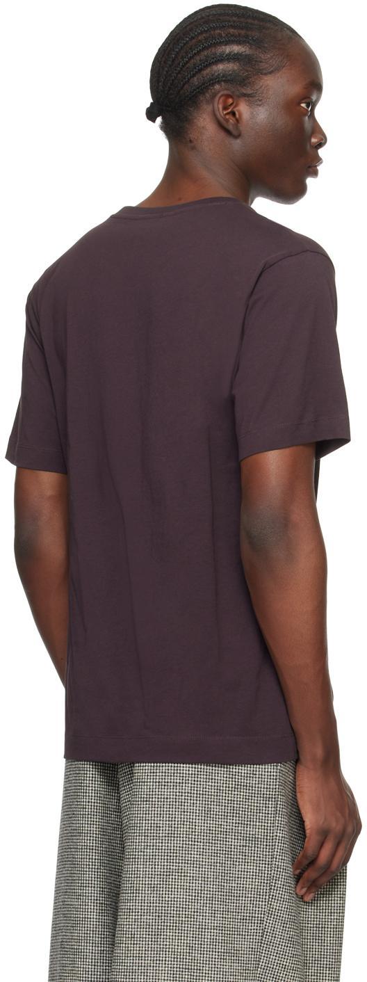 DRIES VAN NOTEN Purple Crewneck T-shirt In 402 Dark Purple Product Image