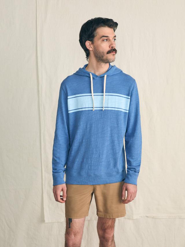 Sunwashed Slub Hoodie - Blue Horizon Surf Stripe Male Product Image