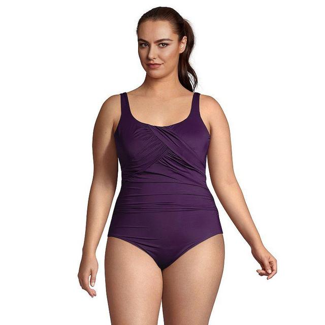 Plus Size Lands End Carmela SlenderSuit One-Piece Swimsuit, Womens Product Image