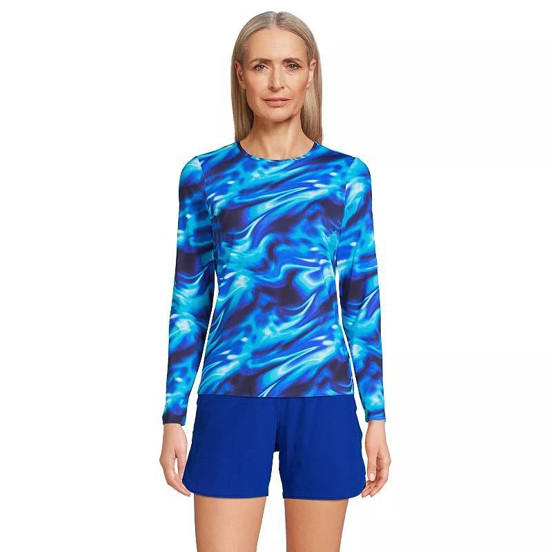 Womens Lands End UPF 50 Long Sleeve Rash Guard Product Image