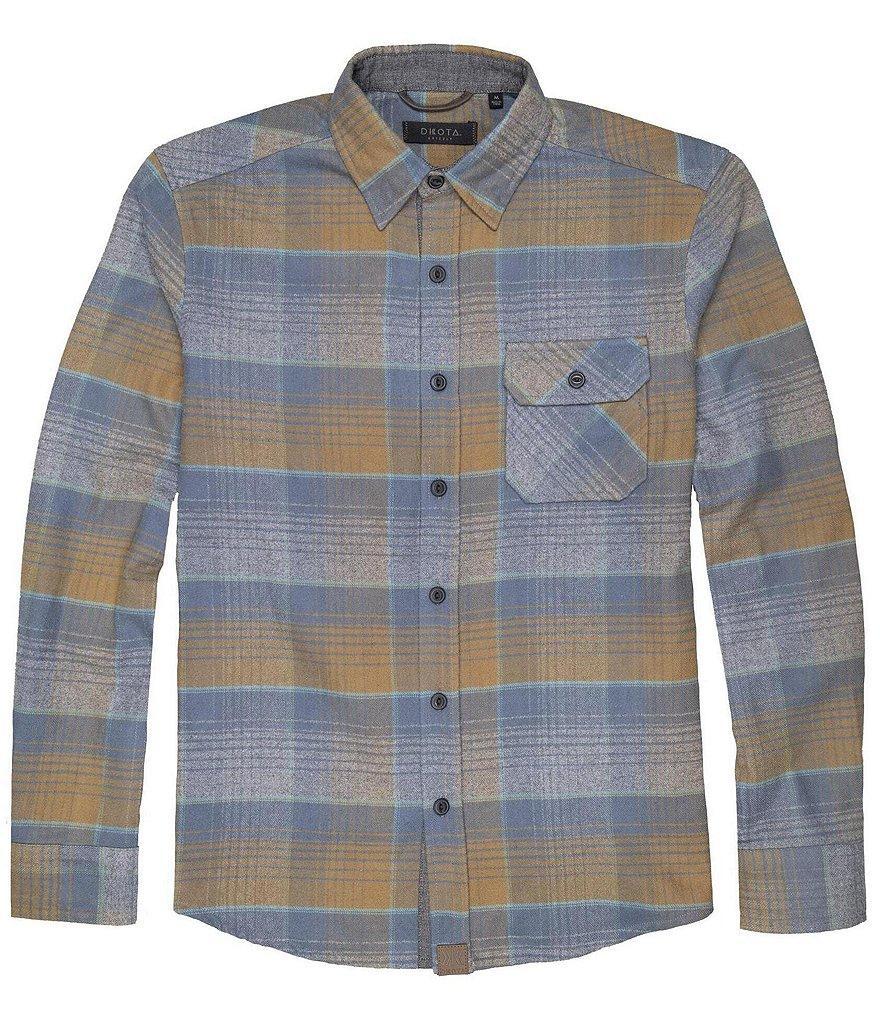 Dakota Grizzly Brock Long Sleeve Plaid Woven Shirt Product Image