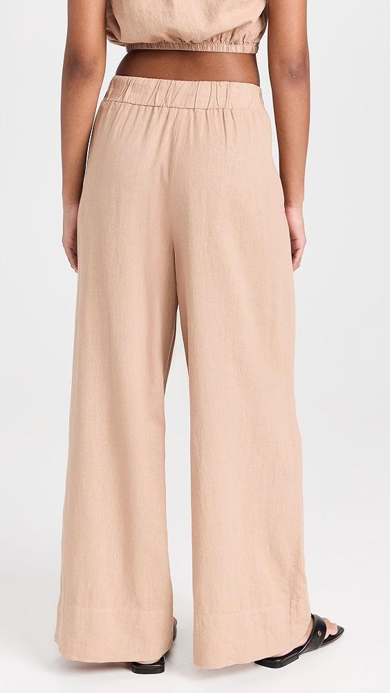 Stateside Linen Wide Leg Pull On Pants | Shopbop Product Image