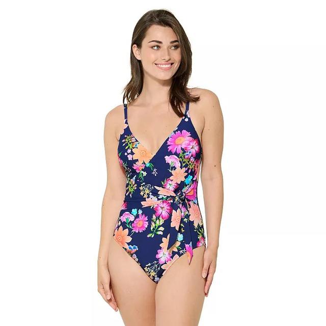 Womens Freshwater Sash Crossover One-Piece Swimsuit Product Image