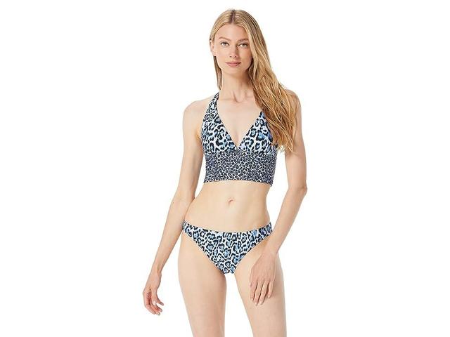 MICHAEL Michael Kors Wildcat Halter Bikini Top (Tide ) Women's Swimwear Product Image