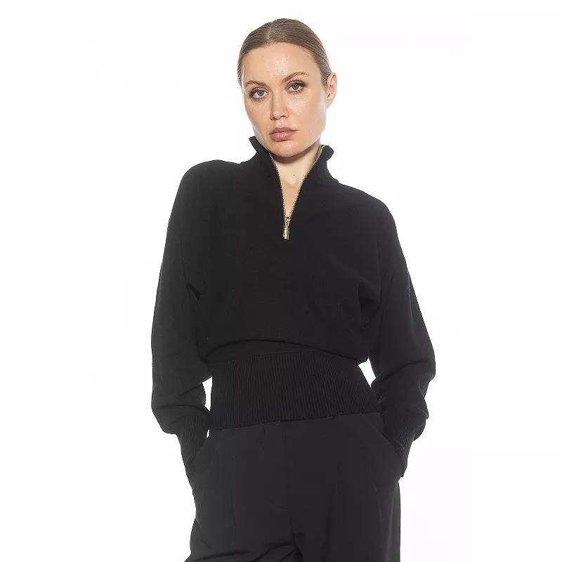 Womens ALEXIA ADMOR Niko Turtleneck Sweater with Front Zipper Detail Product Image