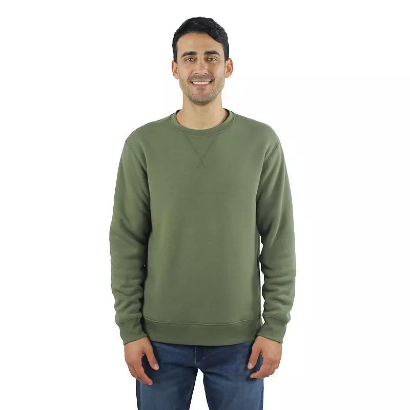 Mens JACHS NY Sherpa-Lined Soft Touch Crewneck Sweatshirt Green Product Image