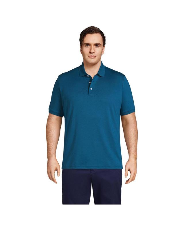 Big & Tall Lands End Classic-Fit Supima Polo, Mens White Product Image