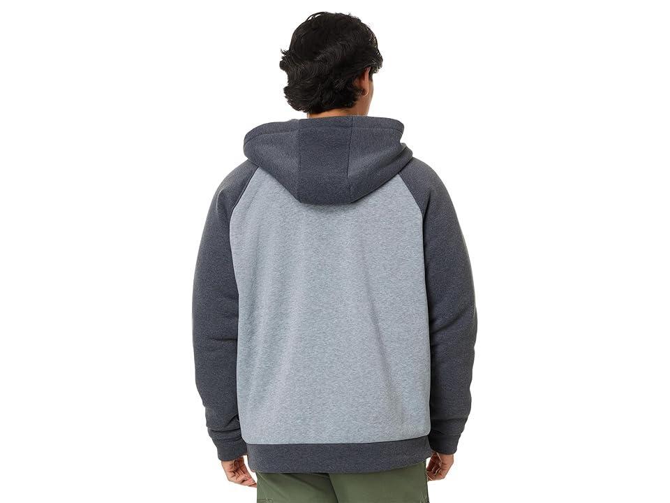 U.S. POLO ASSN. USPA Contrast Raglan Sleeve Sherpa Hoodie (Heather Grey) Men's Coat Product Image