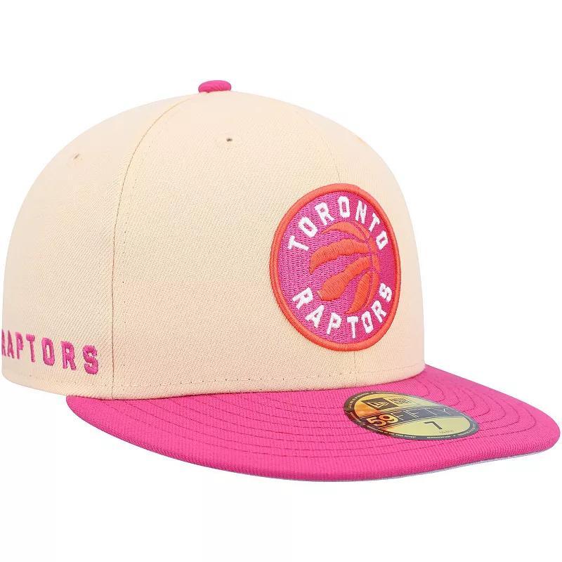 Mens New Era /Pink Toronto Raptors Passion Mango 59FIFTY Fitted Hat Product Image