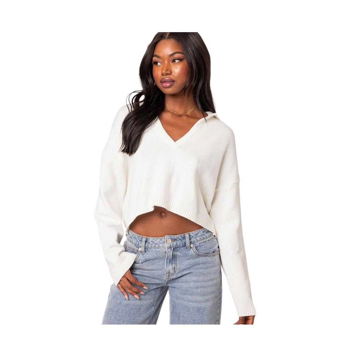 EDIKTED Marcie Oversize Crop Sweater Product Image