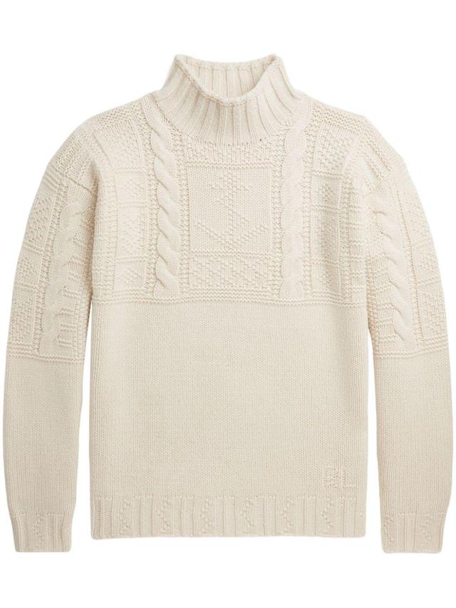 Anchor Aran-knit Jumper In Neutrals Product Image