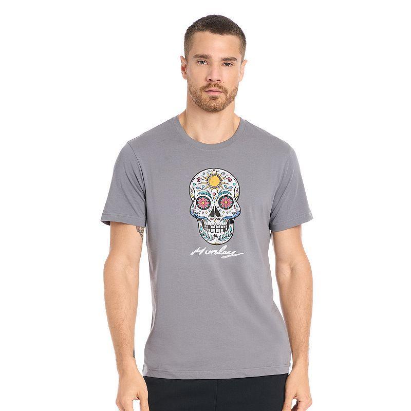 Mens Hurley Graphic Tee Grey Gray Product Image