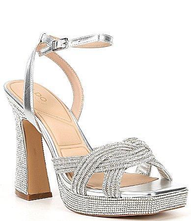 ALDO Glimma Metallic Crystal Sandal Product Image