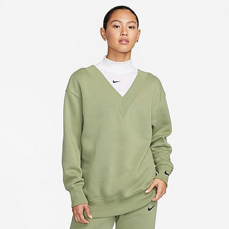 Nike Womens Sportswear Phoenix Fleece Oversized V-Neck Sweatshirt Product Image