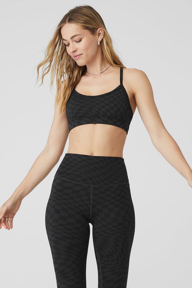 Alo Yoga | Jacquard High-Waist Checkered Legging Grey Product Image