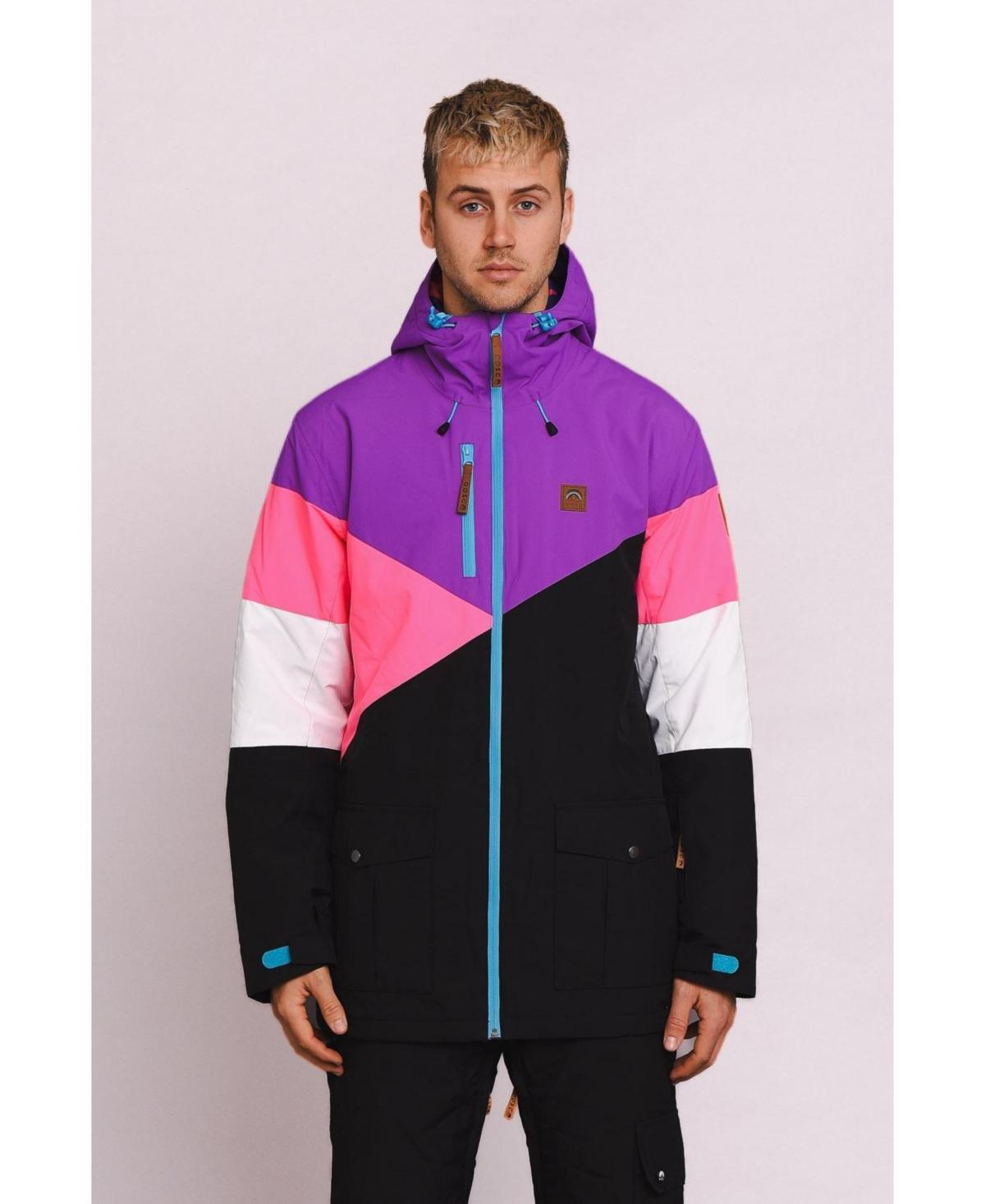 Fresh Pow Ski & Snowboard Mens Jacket - Purple, yellow Product Image