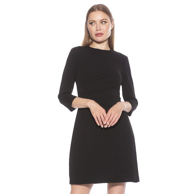 Womens ALEXIA ADMOR Cristal Crewneck Pleated Dress product image