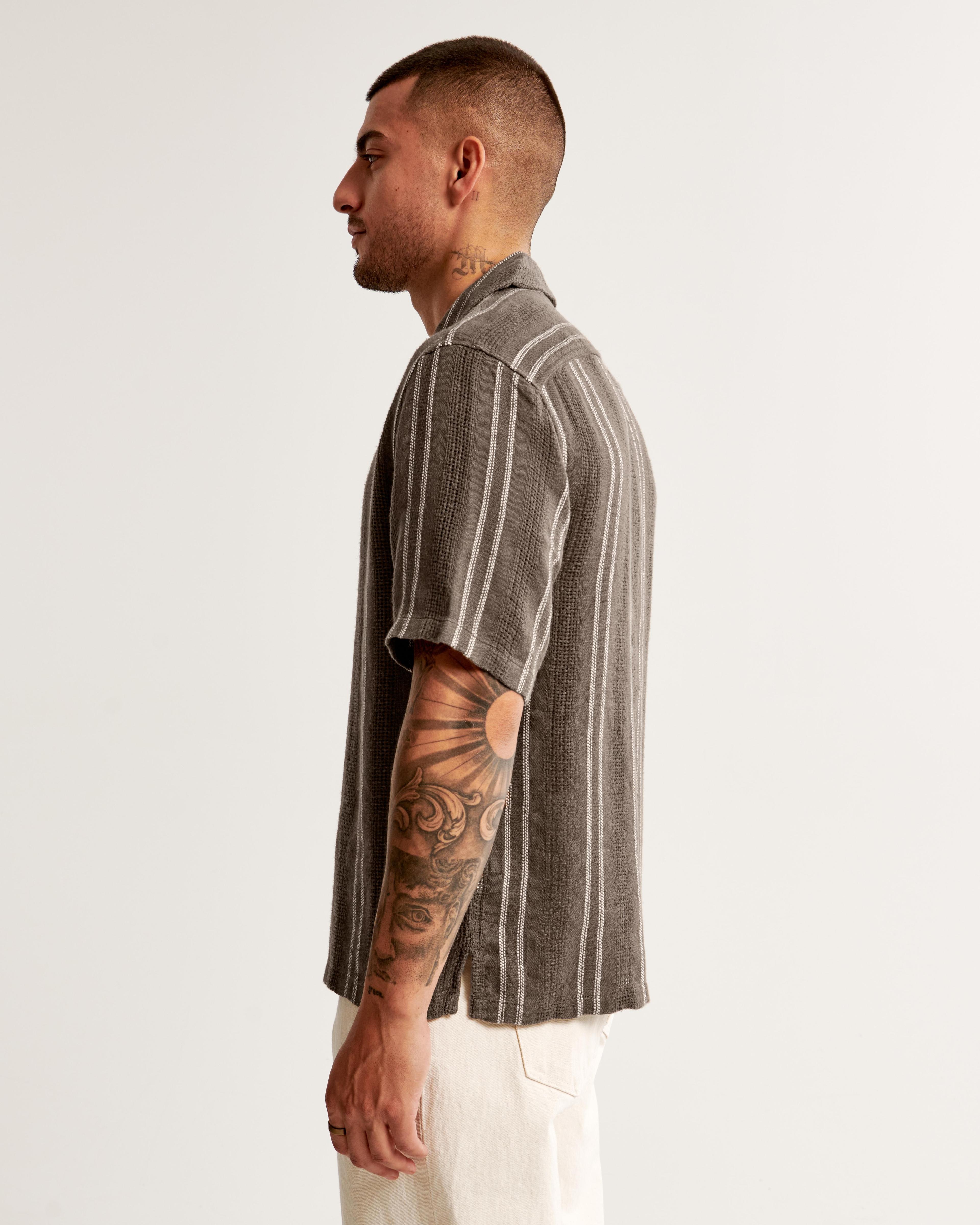 Camp Collar Summer Linen-Blend Shirt Product Image