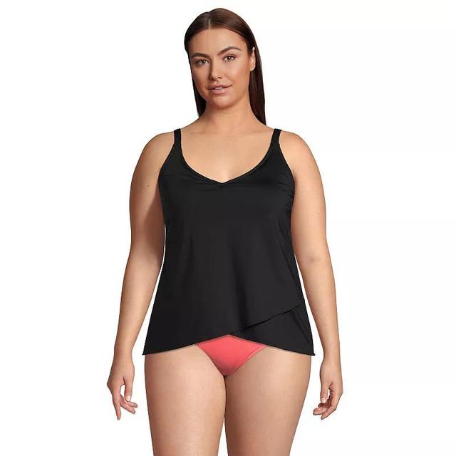 Plus Size Lands End DD-Cup Tulip Hem Tankini Swim Top, Womens Product Image