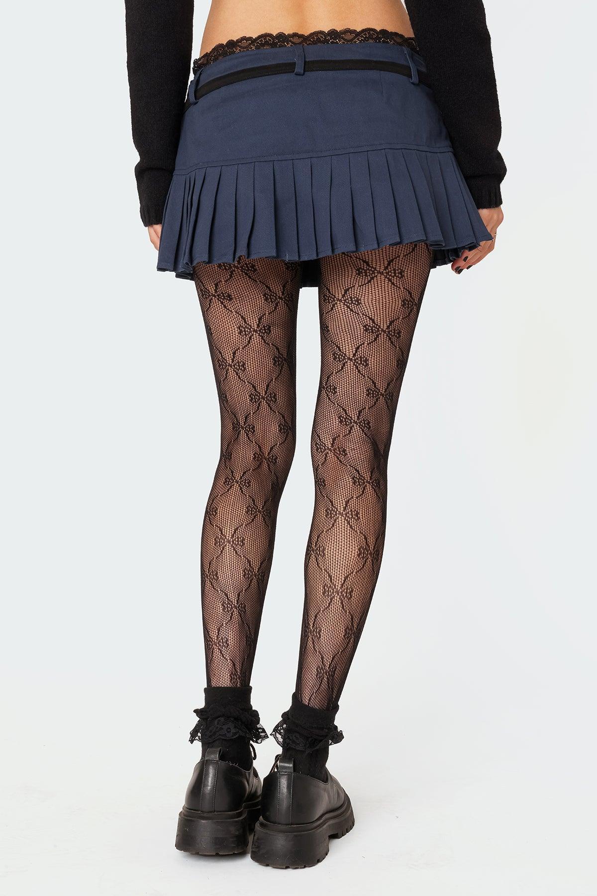 Aria Lace Trim Pleated Skort Product Image