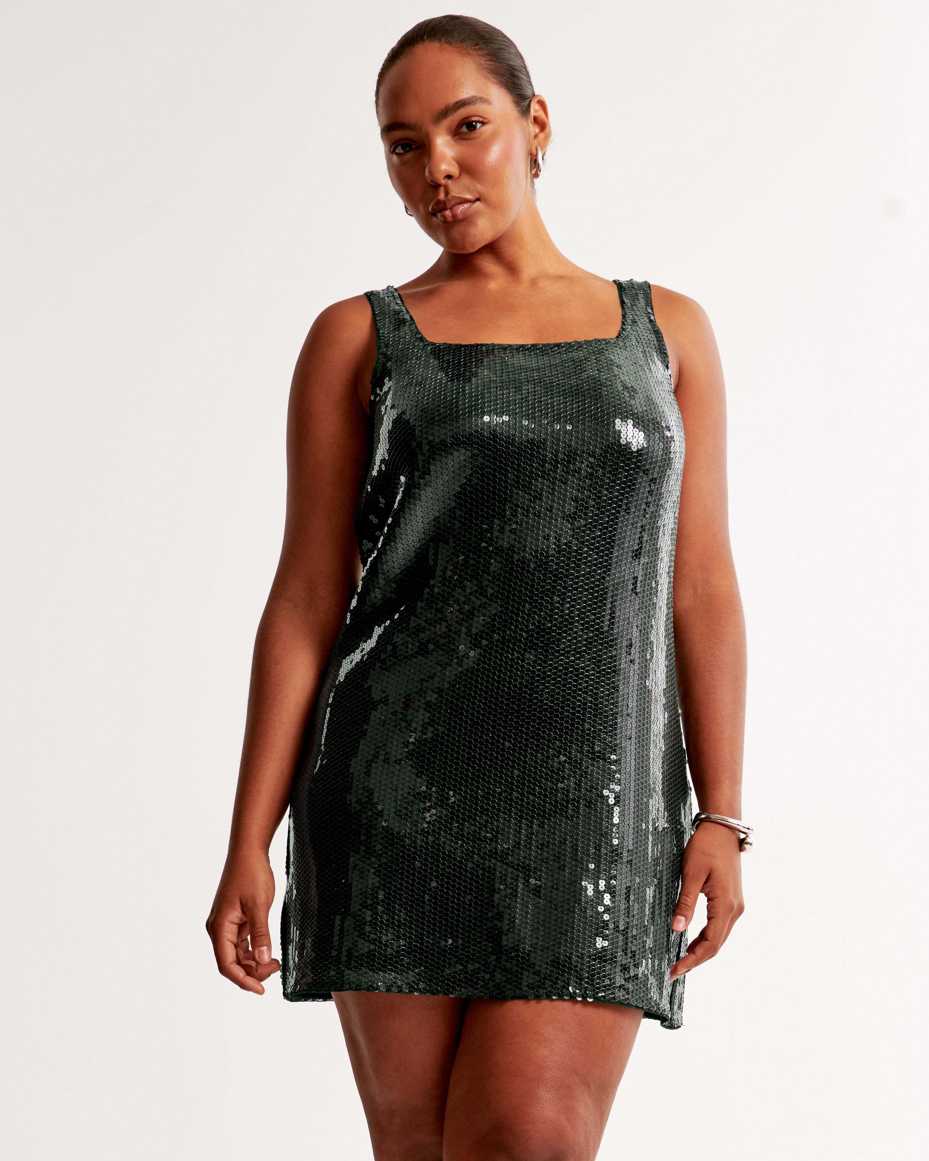 Sequin Squareneck Mini Dress Product Image