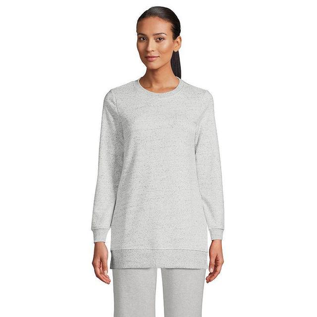 Petite Lands End Serious Sweats Crewneck Sweatshirt Tunic, Womens Product Image