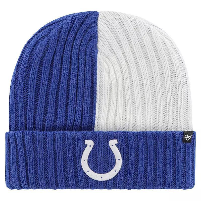 Mens 47 Royal Indianapolis Colts Fracture Cuffed Knit Hat Product Image